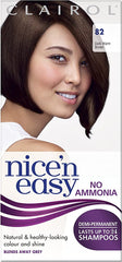 Clairol Nice'n Easy Semi-Permanent Hair Dye No Ammonia 82 Dark Warm Brown