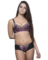 Eva Paris Bra Panty Set Blue+Black K66-2395