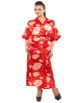 Eva Paris-2 Pes Set Nighty With Gawn Red Night Wear-K75-3347