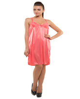 Eva Paris-2 Pes Set Nighty With Gawn Dark Peach Night Wear-K75-3349
