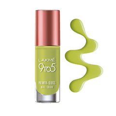 Lakmé 9 to 5 Primer + Gloss Nail Colour, Lime Treat - 6 ml