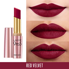 Lakme 9to5 Primer + Matte Lip Color - Red Velvet 3.6gm