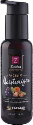 Zobha Facelift Moisturizer With Grape Seed Oil, Hazel Nut & Safflower Extract - 100ml