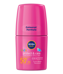 Nivea Sun Kids Protect & Care Coloured Roll-On Pink Spf 50+ - (50ml)