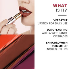 Lakme 9 To 5 Primer + Matte Lipstick MR6 Coral Date