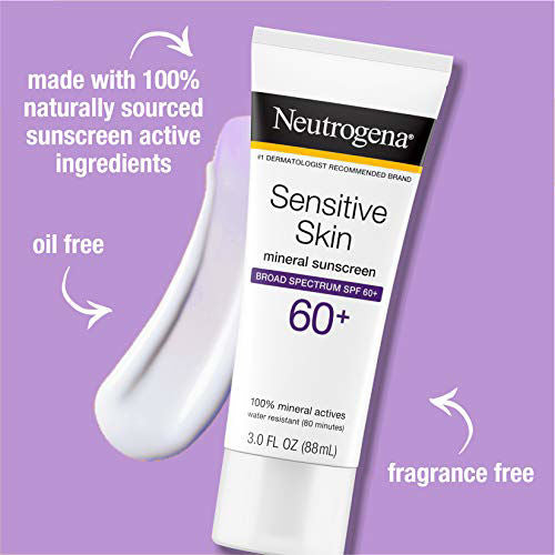 neutrogena sensitive skin mineral sunscreen spf60+ 88ml