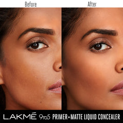 Lakme 9to5 Primer+Matte Liquid Concealer 39 Cocoa - 5.4 ml