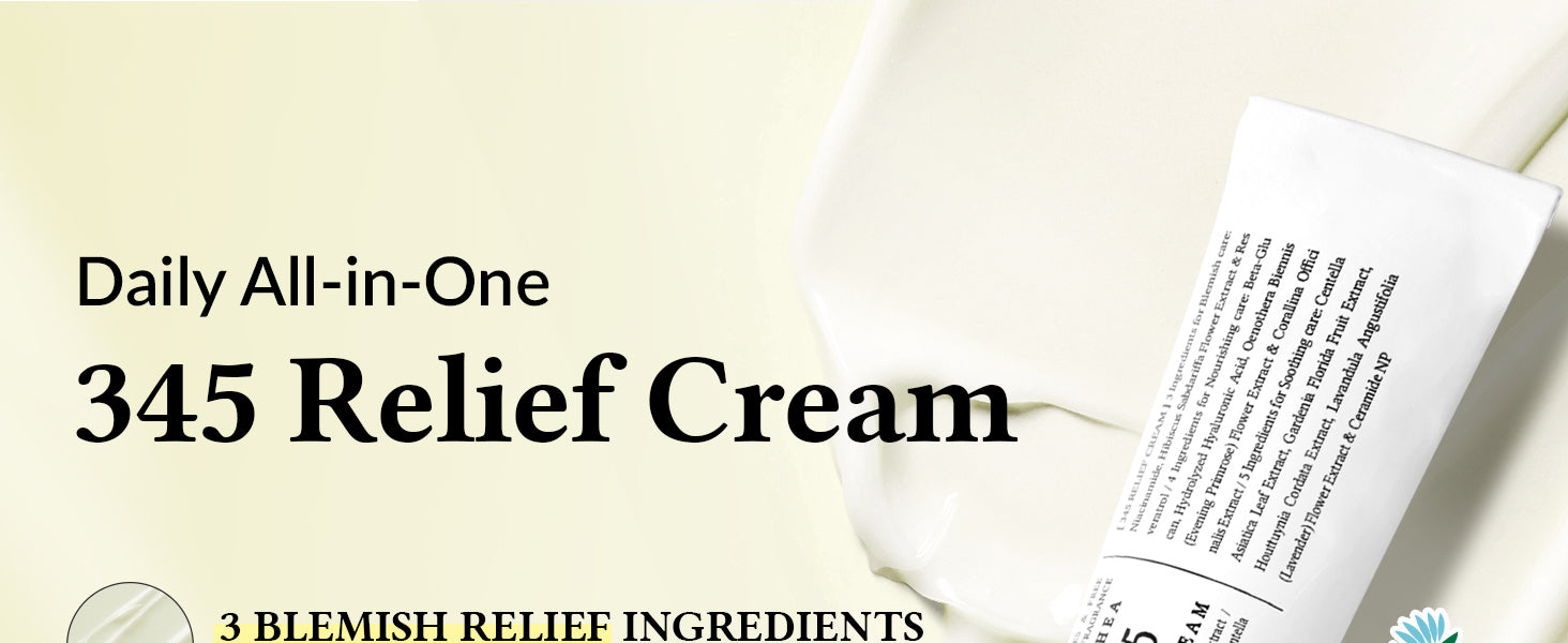 Dr.Althea 345 Relief Cream | Daily Face Moisturizer | Blemish Relief Care | Soothing Recovery & Moisture with Niacinamide, Panthenol