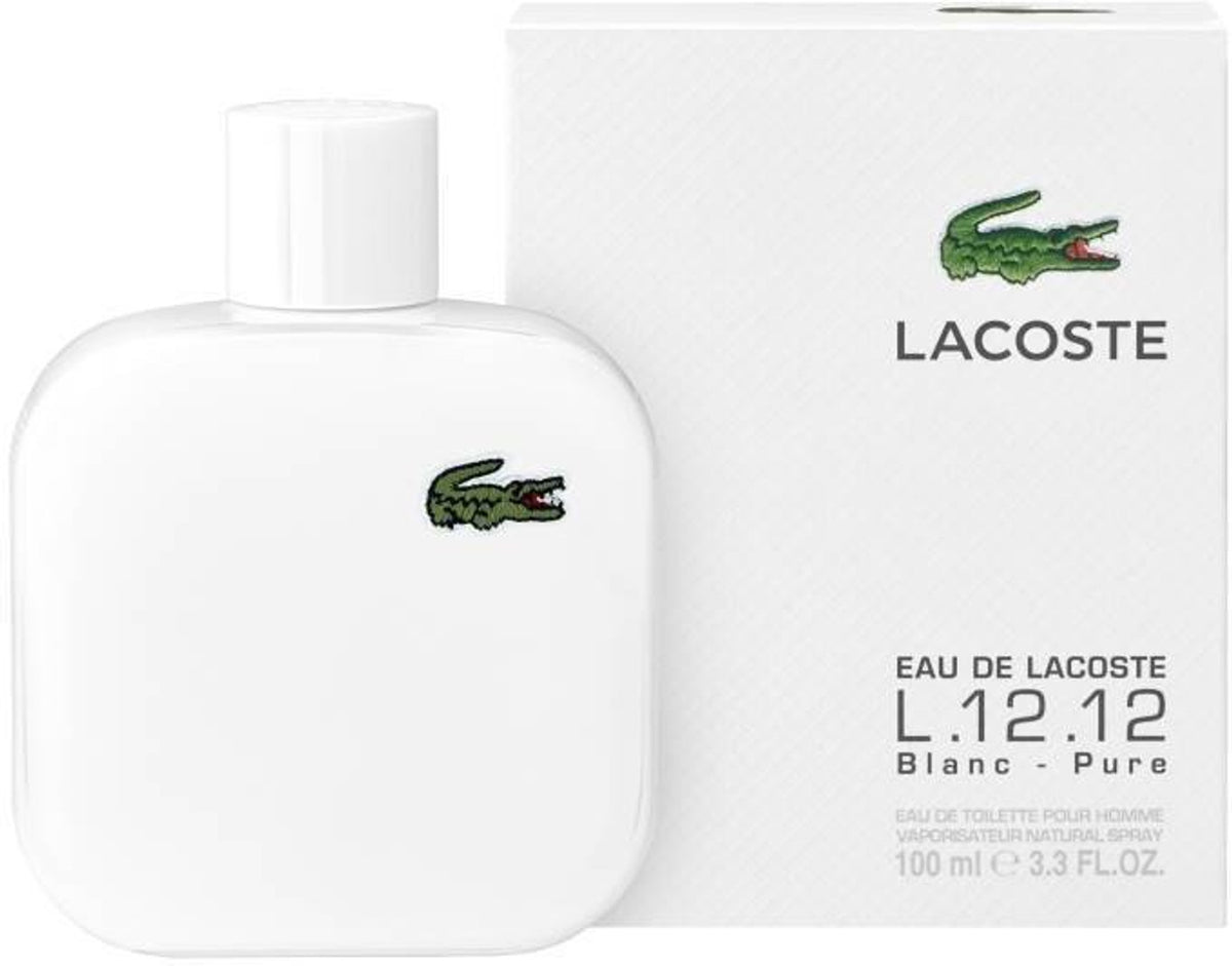 Lacoste L.12.12 Blanc (Pure White) Eau de Toilette for Men (100ml)