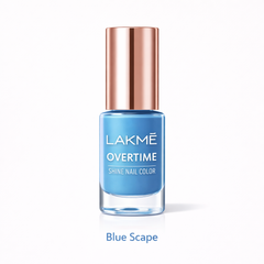 LAKME OVERTIME SHINE NAIL COLOR BLUE SCAPE 6ML