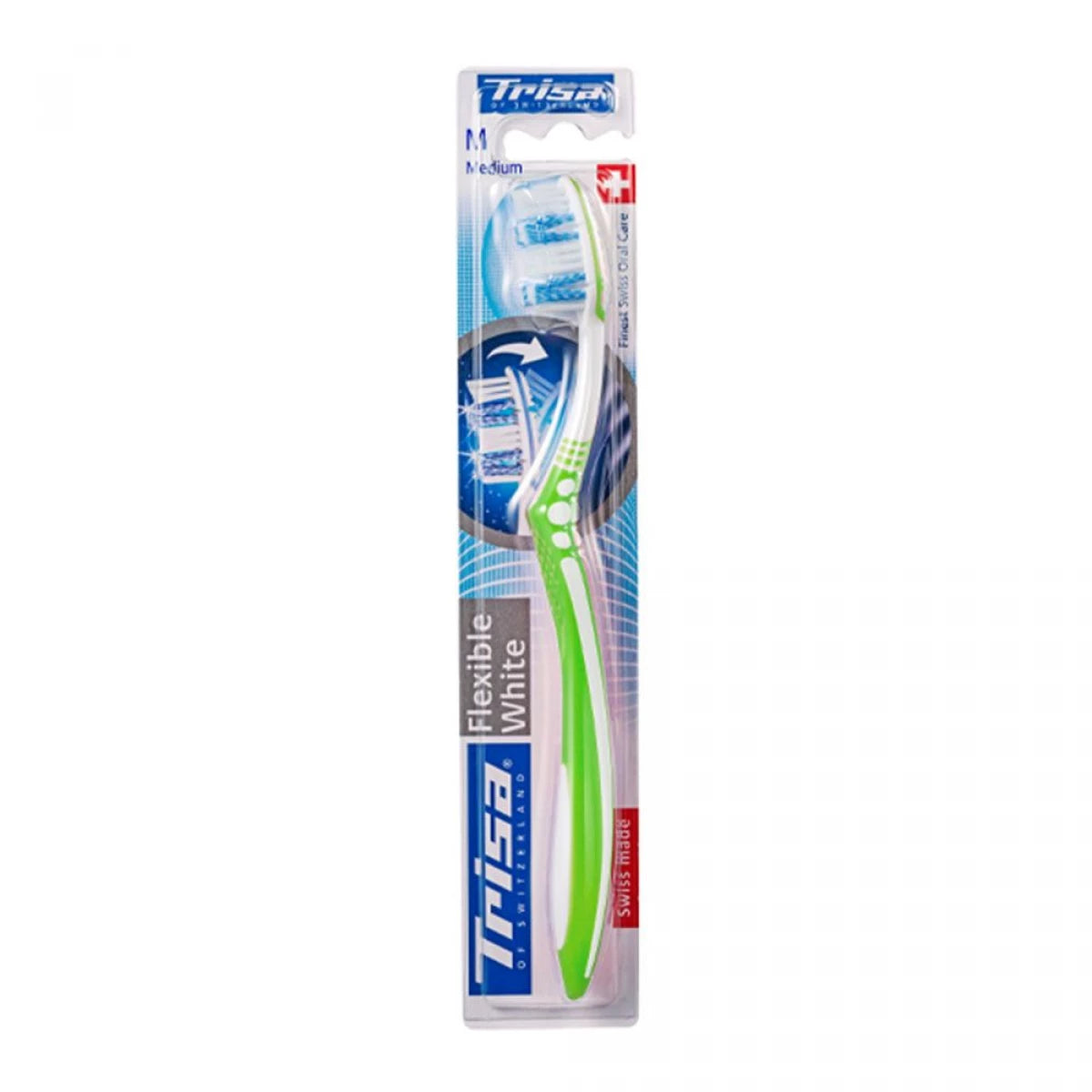 TRISA Flexible White Toothbrush (Medium)