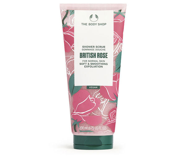 THE BODY SHOP BRITISH ROSE SHOWER SCRUB 200ML