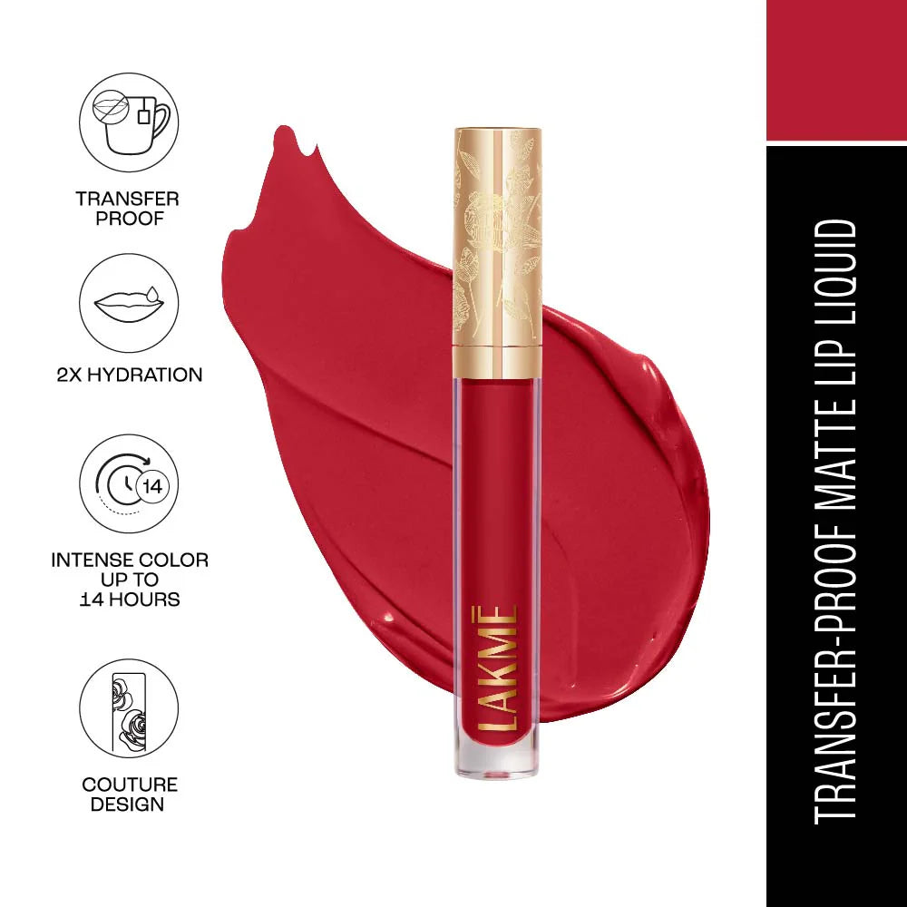 LAKME ROUGE BLOOM MATTE LIP LIQUID LIP GLOSS 3.5ML  203 ORCH