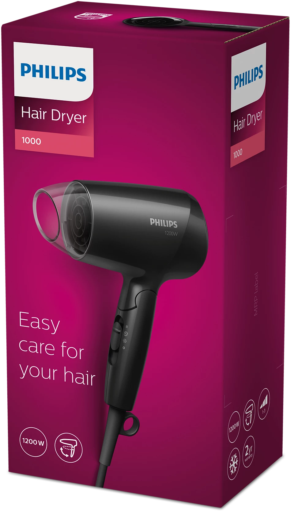 PHILIPS BHC010 1000 SERIES HAIR DRYER - 1200W