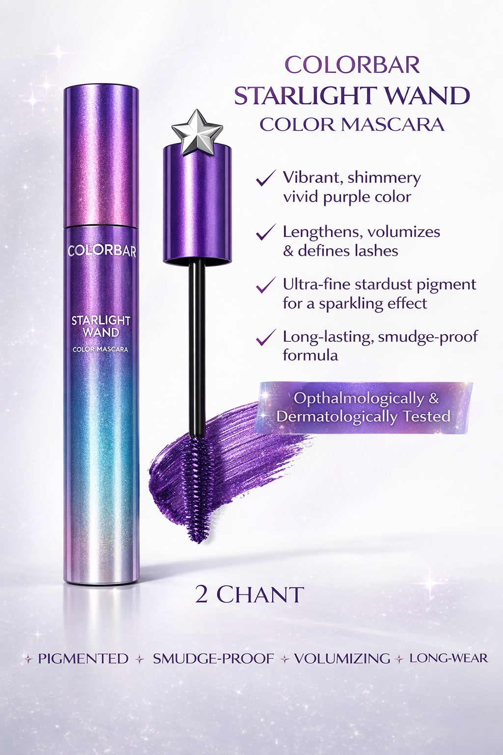 COLORBAR STARLIGHT WAND COLOR MASCARA 13ML 2 CHANT - Kunchals