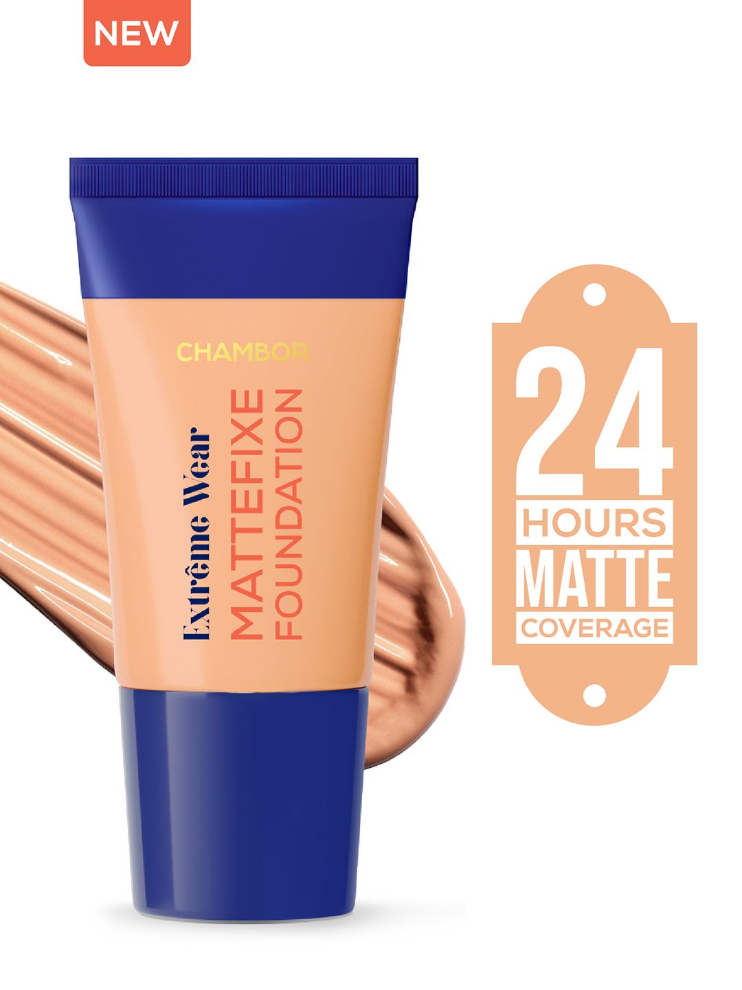 CHAMBOR EXTREME WEAR MATTE FOUNDATION 32ML 302 NETURAL - Kunchals