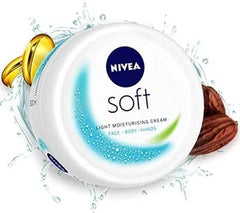 NIVEA SOFT LIGHT MOISTURISING CREAM FACE BODY HANDS 300ML
