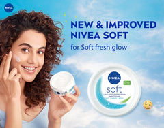 NIVEA SOFT LIGHT MOISTURISING CREAM FACE BODY HANDS 300ML