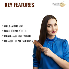 OROSSENTIALS KACCHI NEEM WOOD COMB ORO-008 - Kunchals