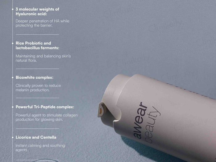 Awear Beauty Glass Skin Peptide Glow Serum 50ml