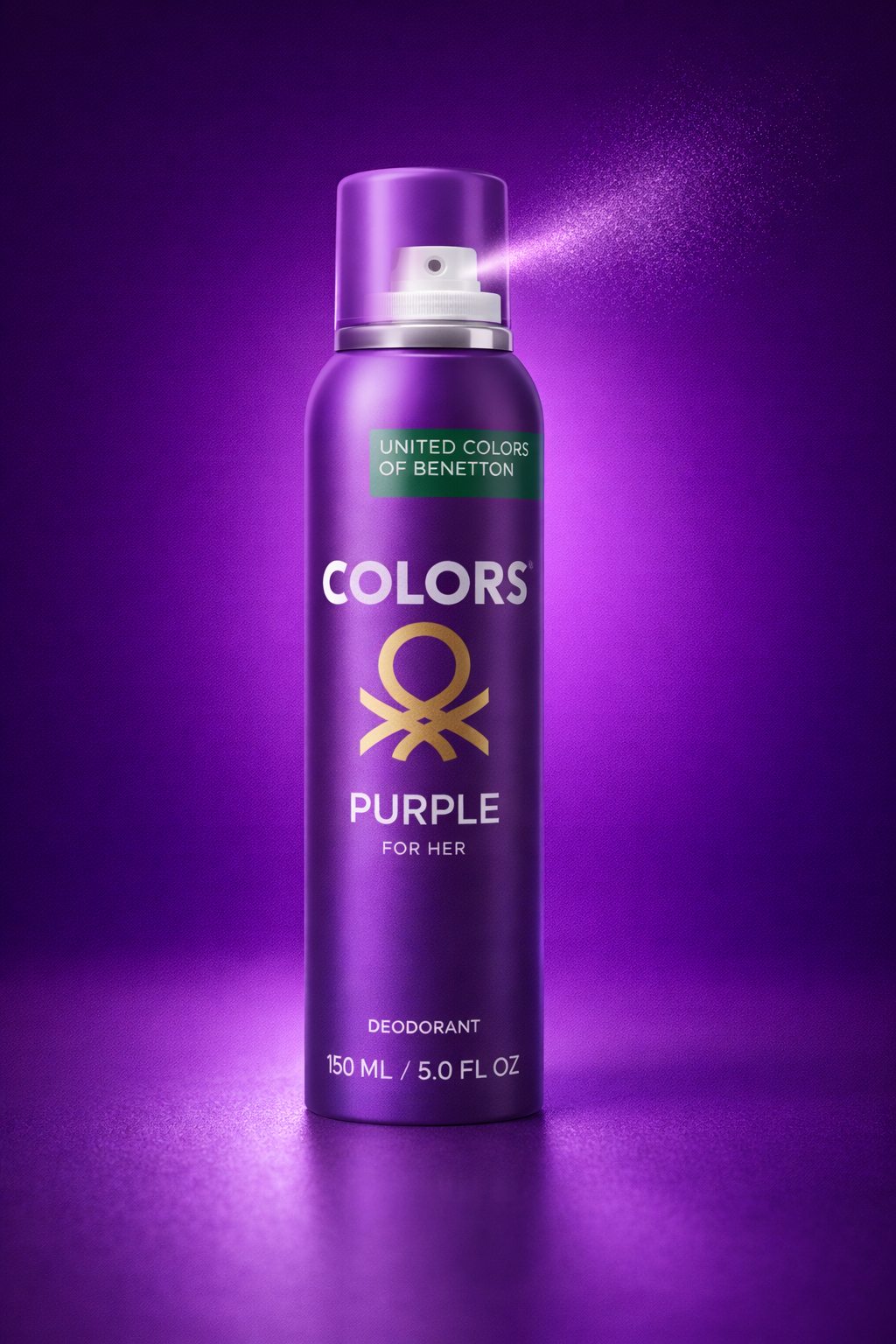 BENETTON COLORS DEODORANT DE BENETTON PURPLE FOR HER  150ML