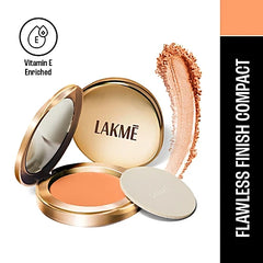 LAKME 9 TO 5 SUPER MATTE COMPACT + NIACINAMIDE 8G APRICOT - Kunchals