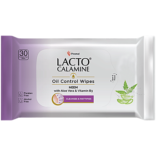 Lacto Calamine Purifying Facial Cleansing Wipes 30 pcs