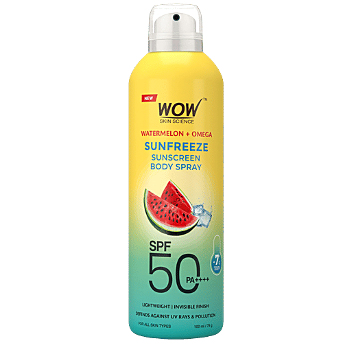WOW Skin Science Watermelon + Omega Arctic Sunfreeze Sunscreen Spray SPF 50 PA++++ 100ml
