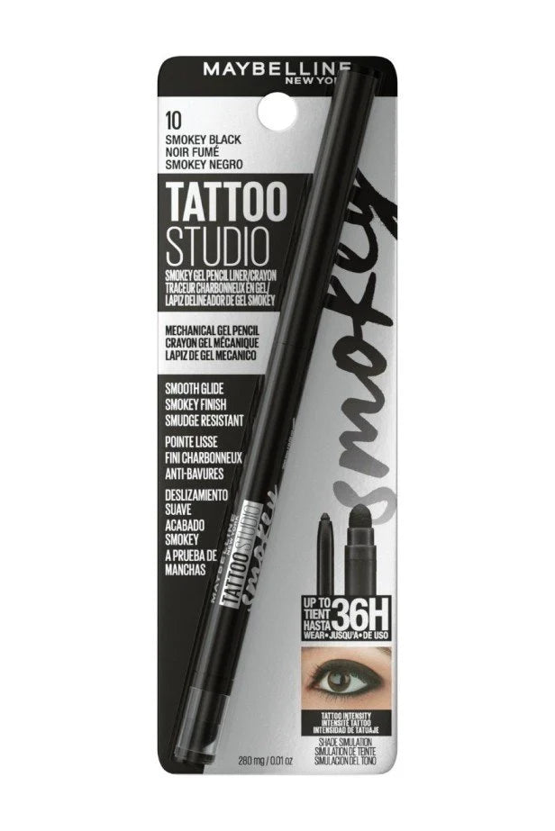 MAYBELLINE TATTO STUDIO SMOKEY GEL PENCIL 280MG 10 SMOKEY BLACK