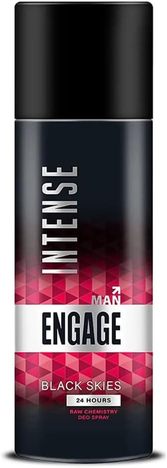 Engage Intense Black Skies Deodorant Spray for Men (150ml)