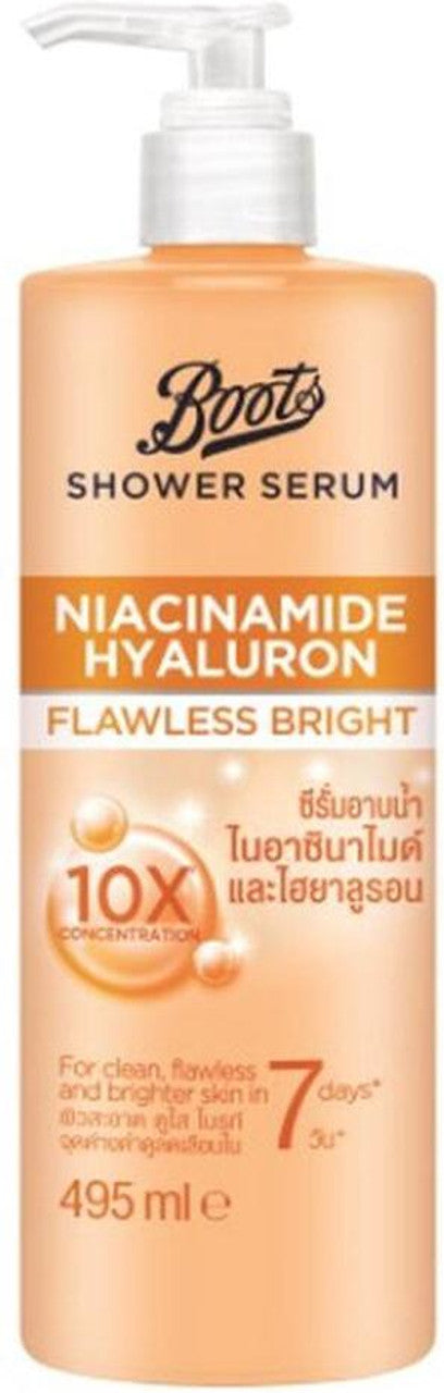 Boots Shower Serum Niacinamide Hyaluron Flawless Bright (495 ml)