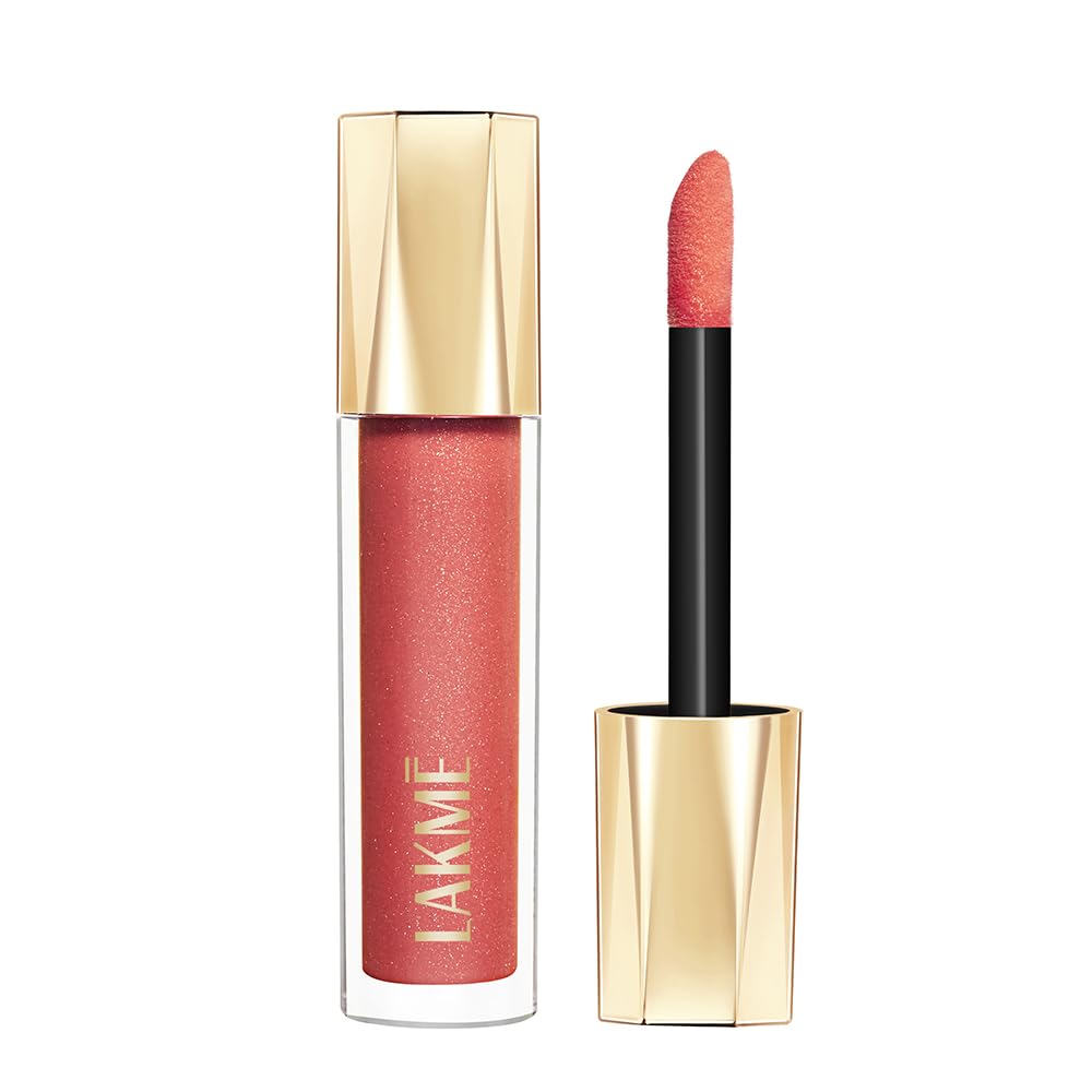 LAKME GLITTERATILIP GLAZE 5ML 202 PEACH PUNCH
