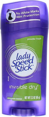Lady Speed Stick Invisible Dry Antiperspirant & Deodorant (Powder Fresh scent, 2.3 oz / 65g)