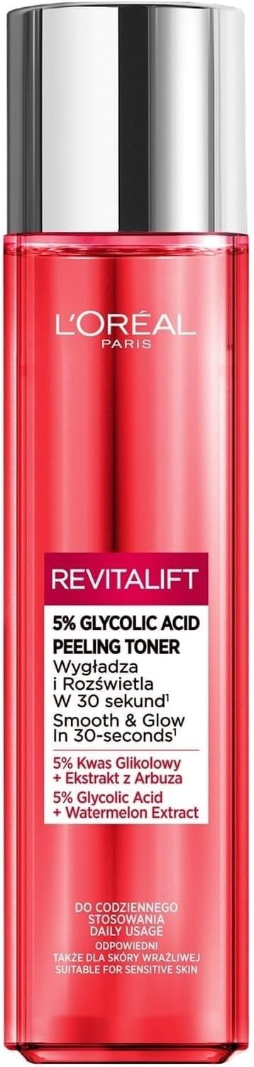 L'Oreal Paris Revitalift 5% Glycolic Acid Peeling Toner (180ml).