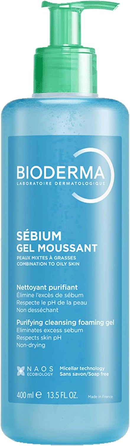 Bioderma Sebium Gel Moussant (Purifying Cleansing Foaming Gel) in the 400ml