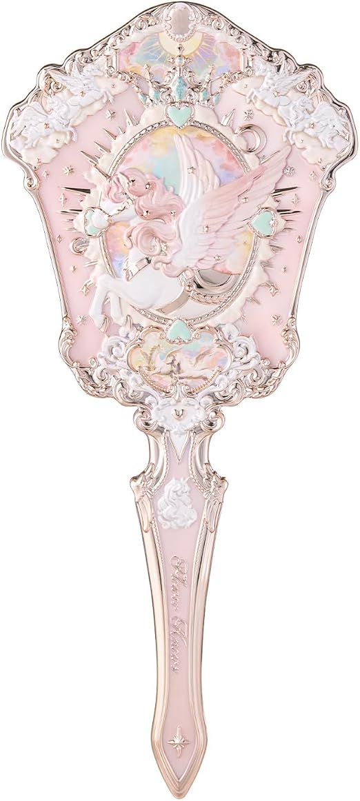 Flower Knows Knight Unicorn Hand Mirror in the shade Starlight Pink