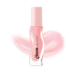Gisou Honey Infused Hydrating Lip Oil, Nourishing Lip Moisturizer for Dry Lips, High Shine, Smooth Finish, Clear Pink Shimmer Shade, Fresh Watermelon Scent, Watermelon Sugar, 8ml
