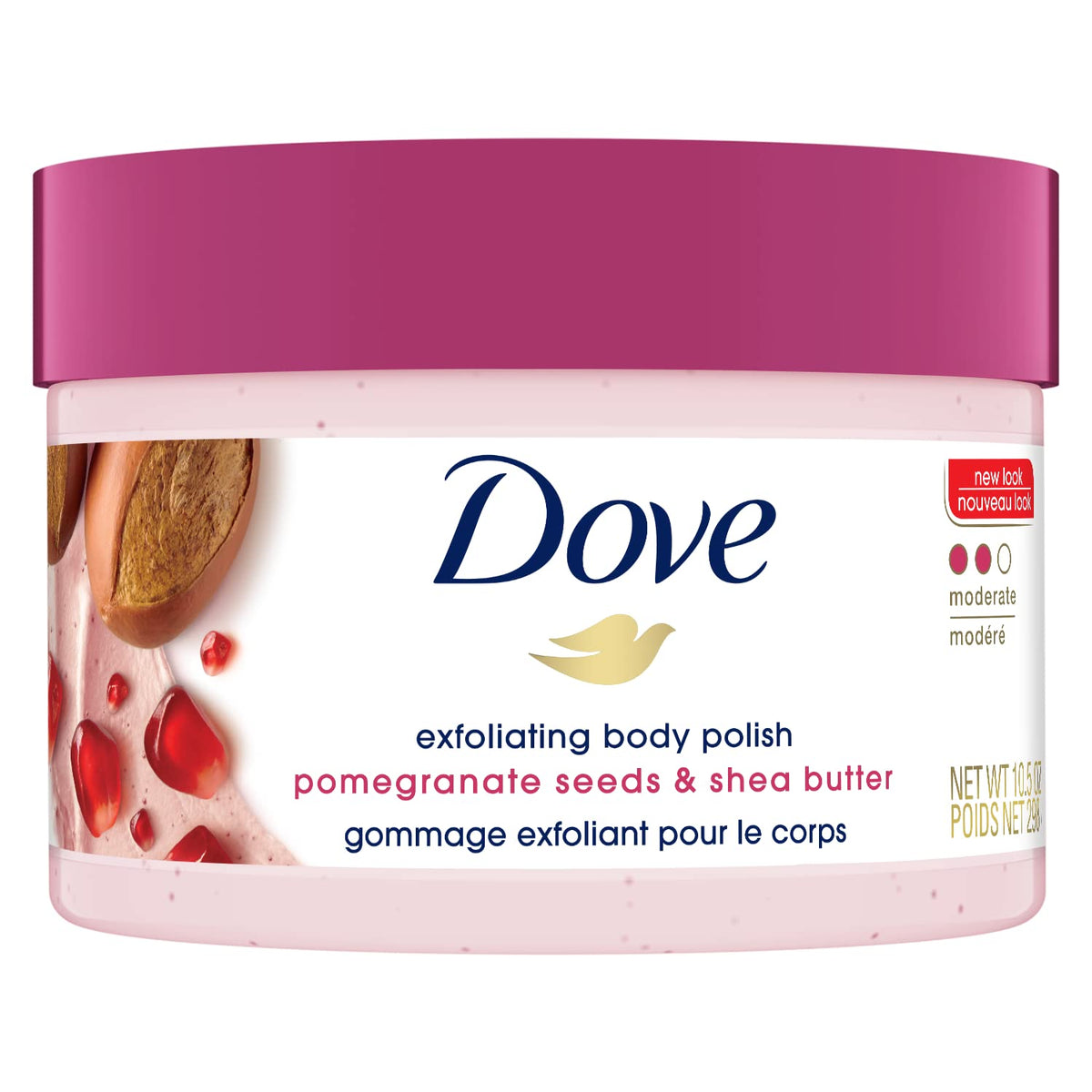 Dove Exfoliating Body Polish Pomegranate Seeds & Shea Butter Body Scrub (298g)