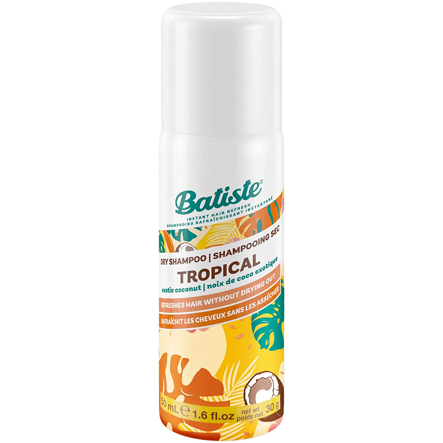 Batiste Instant Hair Refresh  Coconut & Exotic Tropical Dry Shampoo - 50mL