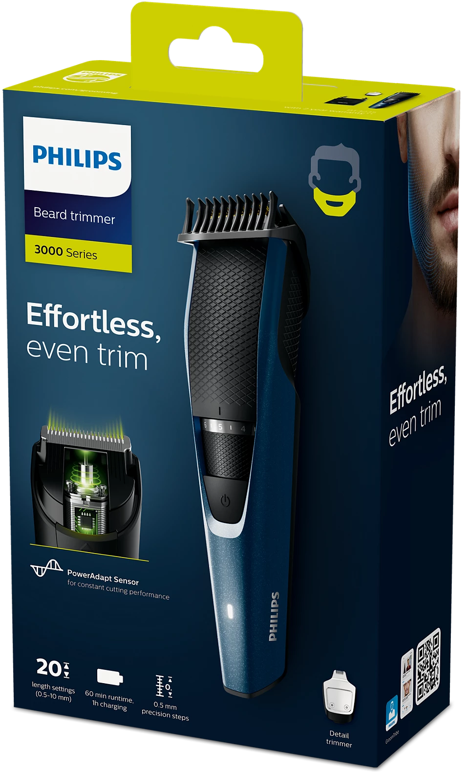 PHILIPS BT3235/15 3000 SERIES TRIMMER FOR BEARD - SELF SHARPENING BLADES