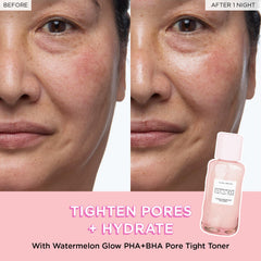 Glow Recipe PHA + BHA Face Toner - Skin Care Toner, Pore Minimizer & Gentle Face Exfoliant - Exfoliating, Soothing, Tightening & Hydrating Toner with Hyaluronic Acid & Watermelon (40ml) (Mini) (Mini)