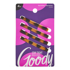 Goody Classics Stay Tight Hair Barrettes Mock Tort 4CT 02658