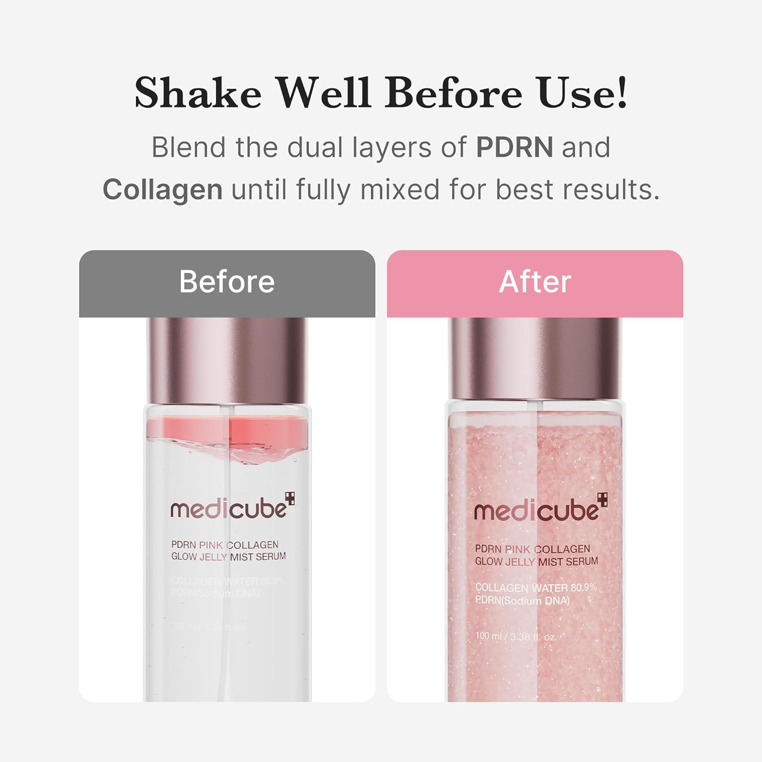MEDICUBE PDRN PINK COLLAGEN GLOW JELLY MIST SERUM 100 ML