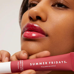 Summer Fridays Lip Butter Balm - Conditioning Lip Mask and Lip Balm for Instant Moisture, Shine and Hydration - Sheer-Tinted, Soothing Lip Care - Cherry (.5 Oz)