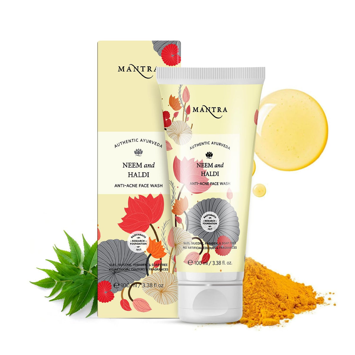 Mantra Herbal Neem & Haldi Anti-Acne Face Wash (100 ml)