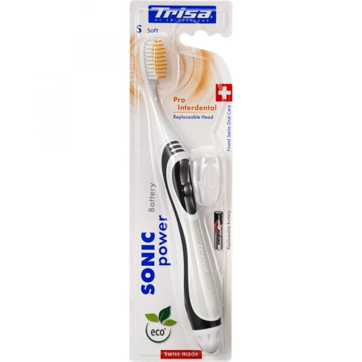 TRISA PRO INTERDENTAL REPLACEABLE HEAD WITH SONIC POWDER BAT