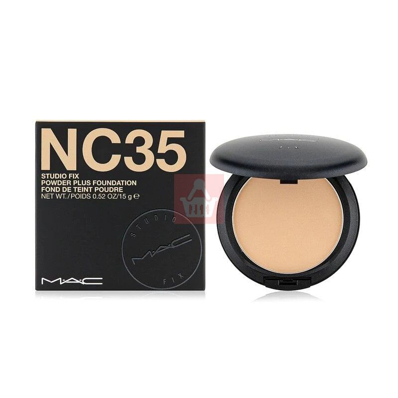 MAC Studio Fix Powder Plus Foundation NC35 for Women, 0.52 Ounce (Studio Fix NC35)