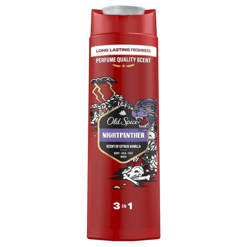 Old Spice Night Panther 2-in-1 Shower Gel & Shampoo (400ml)