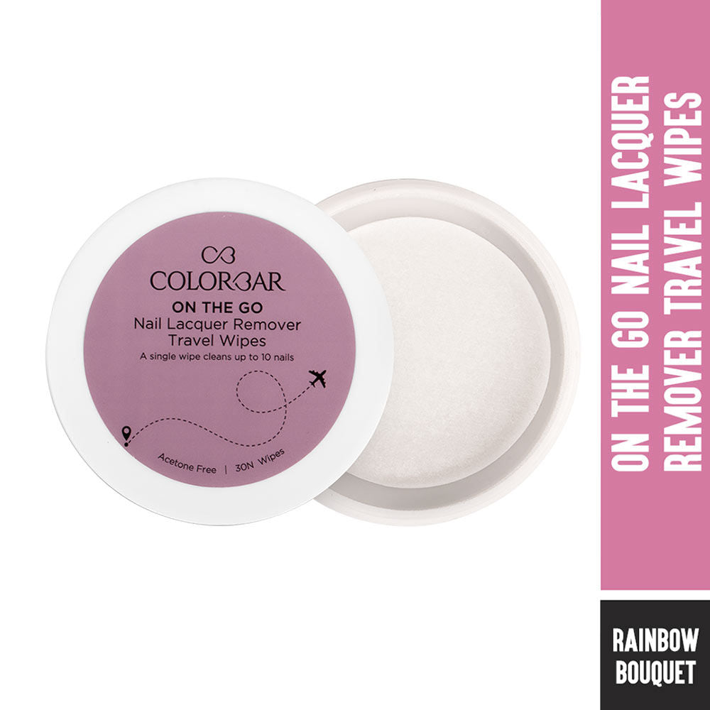 ON THE GO NAIL LACQUER REMOVER TRAVEL WIPES -RAINBOW BOUQUET - 30N
