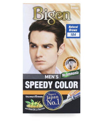 Bigen Men's Speedy Hair Color - Natural Brown (Shade 104)